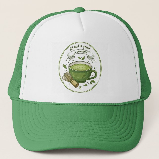 Matcha Lover Hat Truckerkappe (Vorderseite)