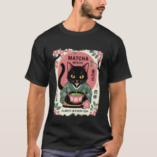 Matcha-Mystik-Katze Klarheit in jeder Tasse T-Shirt