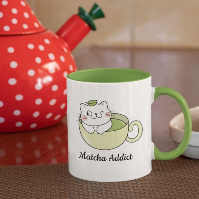 Matcha Niedlich Cat, Matcha Tasse (Von Creator hochgeladen)