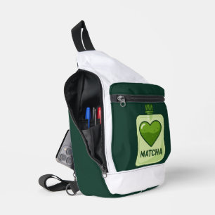 Matcha Serum Pouch mit Herzdesign Crossbody Bag