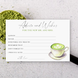 Matcha-Tasse Brautparty-Ratschläge und -Wünsche Briefpapier