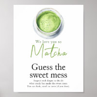 Matcha Tee Baby Dusche Raten Sie das süße Chaos