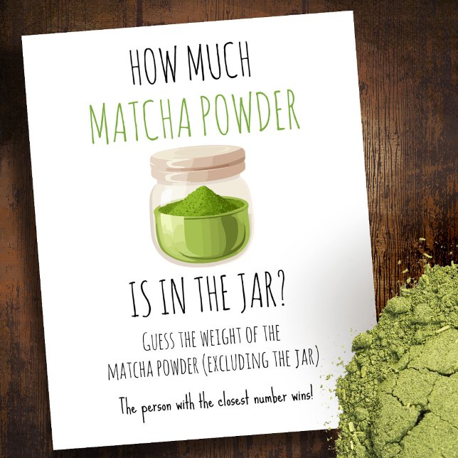 Matcha Theme Party Game Sign Poster (Von Creator hochgeladen)