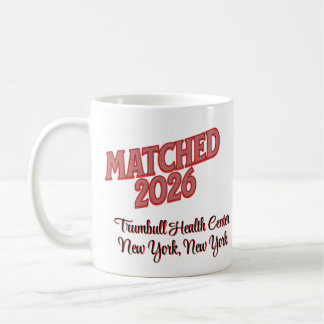 Matched 2026 Personalized Residency Match Day Gift Kaffeetasse