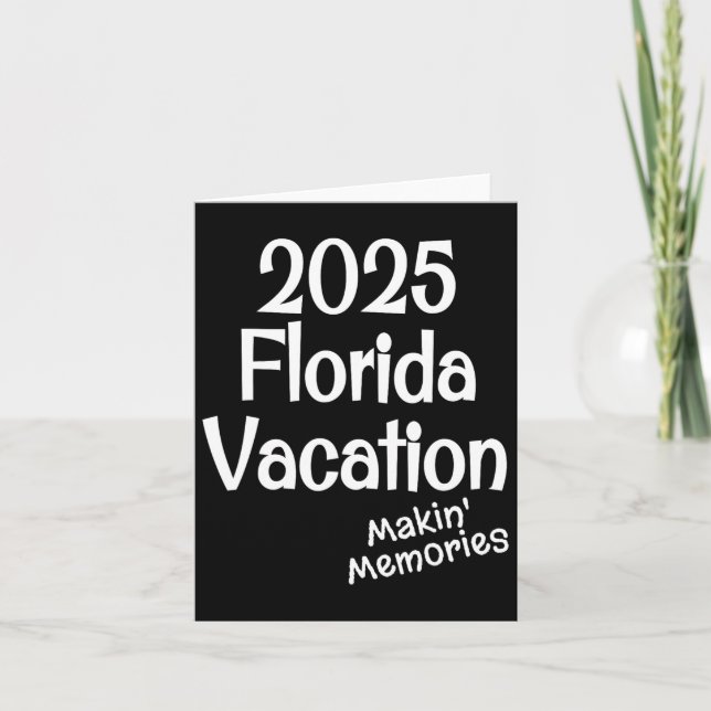 Matching 2025 Florida Familienurlaub Erinnerung Karte (Vorderseite)
