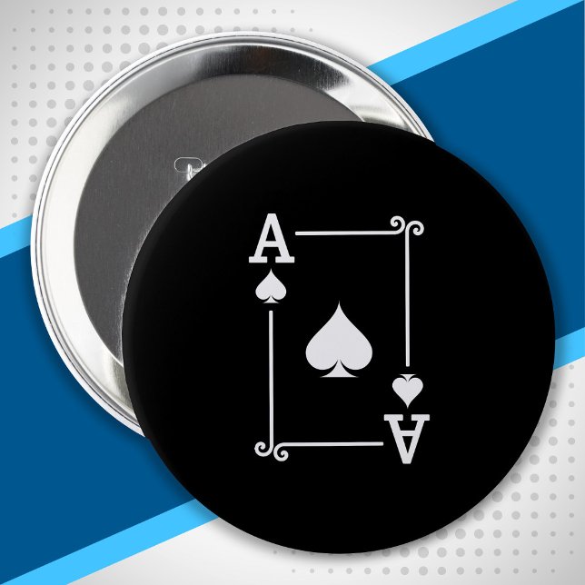 Matching Ace Spades Anzug Playing Cards Moderne Button (Von Creator hochgeladen)