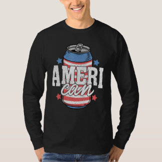 Matching Ameri Can Drink 4th Of July Indepedence D T-Shirt
