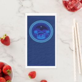 Matching Blue Nativity Weihnachten Serviette