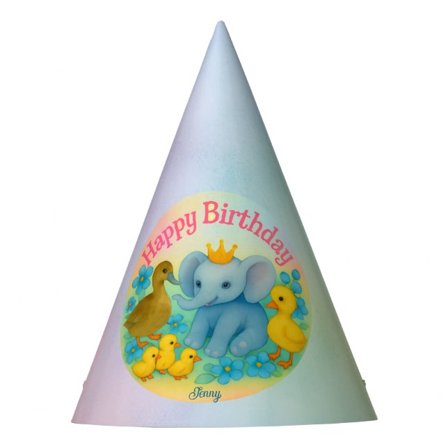 Matching Children's Birthday Party Hats Partyhütchen (Vorderseite)