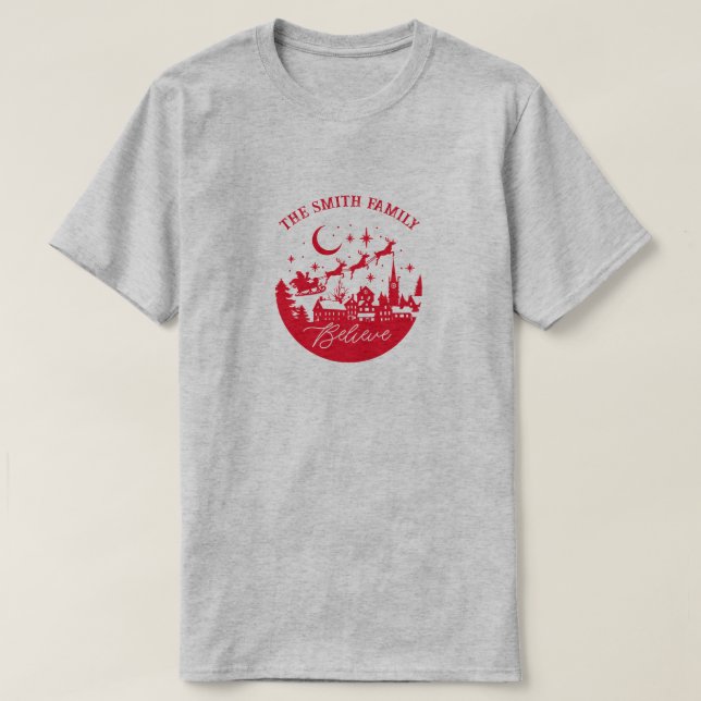 Matching Christmas Glauve Family T - Shirt (Design vorne)