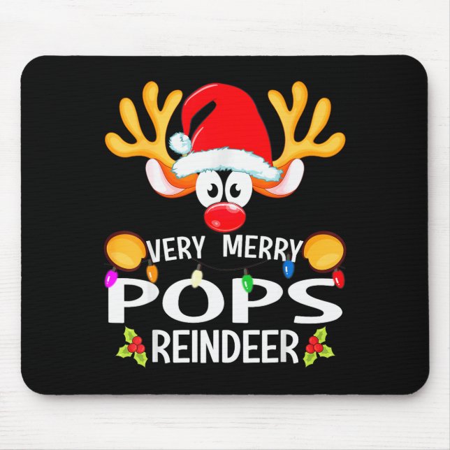 Matching Christmas Very Merry Ps Reindeer  Mousepad (Vorne)