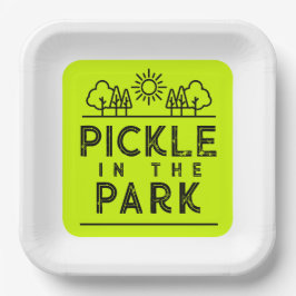 Matching Club Turnier Event Pickleball Spaß Pappteller