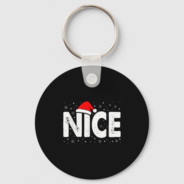 Matching Co. Naughty Or Nice Weihnachten - Uni-Erw Schlüsselanhänger (Vorderseite)