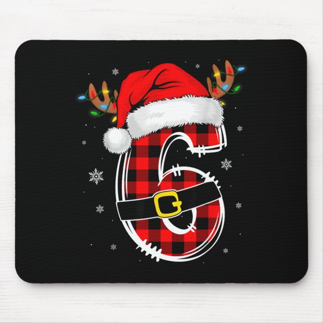 Matching Couples Christmas 6 7 Six Seven Meme Slan Mousepad (Vorne)