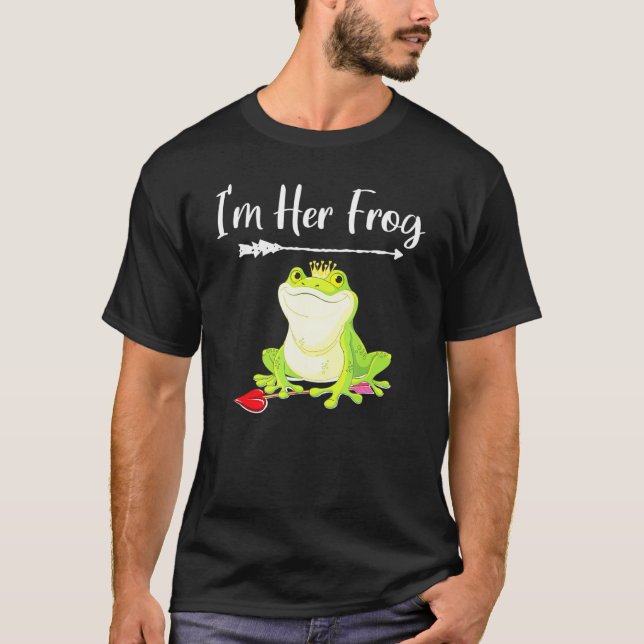 Matching Couples Princess Frog Anniversary Valenti T-Shirt (Vorderseite)
