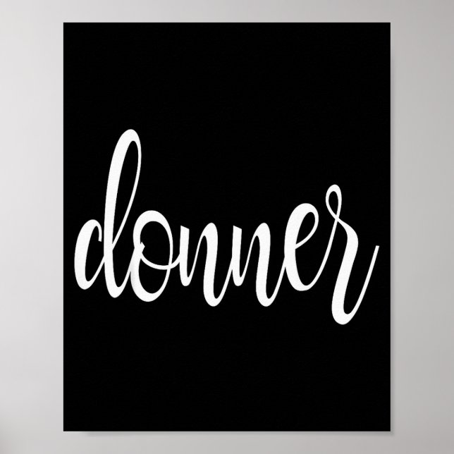 Matching Donner Christmas Text Only Brown Green Re Poster (Vorne)