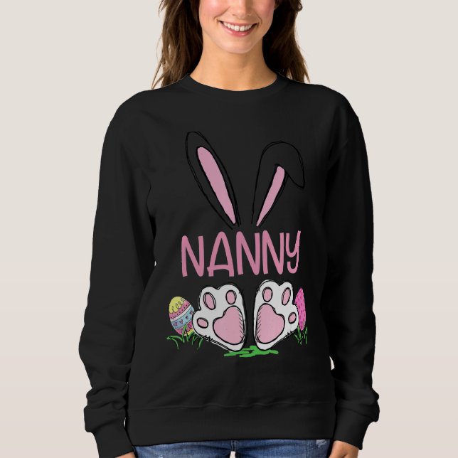 Matching Egg Hunter Niedlich Bunny Oars Ostergraue Sweatshirt (Vorderseite)