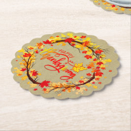 Matching Erntedank Herbstleaf Tones skaliert Untersetzer