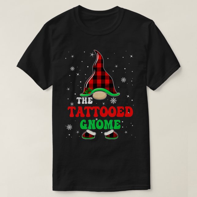 Matching Family Buffalo Kariert den Tattoooid Gnom T-Shirt (Design vorne)