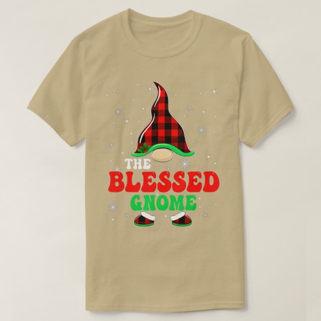 Matching Family Buffalo Kariert die gesegnete GNOM T-Shirt (Design vorne)