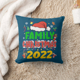 Matching Family Christmas 2022 Team Santa Elf Squa Kissen
