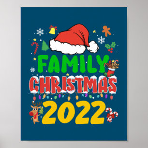 Matching Family Christmas 2022 Team Santa Elf Squa Poster