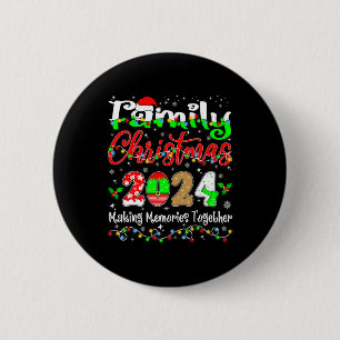 Matching Family Christmas 2024 Weihnachtsmannmütze Button
