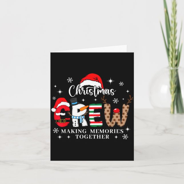 Matching Family Christmas Crew Making Memories Tog Karte (Vorderseite)
