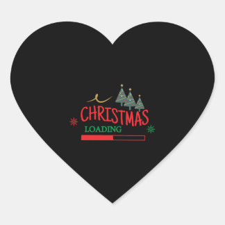 Matching Family Christmas Loading Herz-Aufkleber