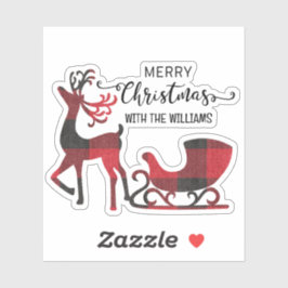 Matching Family Christmas | Personalisiert modern Aufkleber