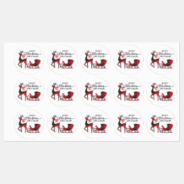 Matching Family Christmas | Personalisiert modern Etiketten