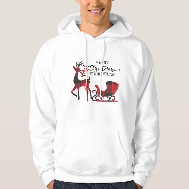 Matching Family Christmas | Personalisiert modern Hoodie (Vorderseite)