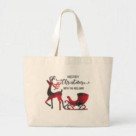 Matching Family Christmas | Personalisiert modern Jumbo Stoffbeutel