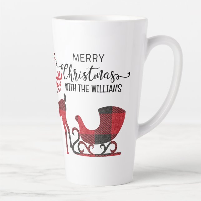 Matching Family Christmas | Personalisiert modern Milchtasse (Rechts)