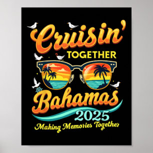 Matching Family Cruisin Zusammen Bahamas 2025 Reis Poster
