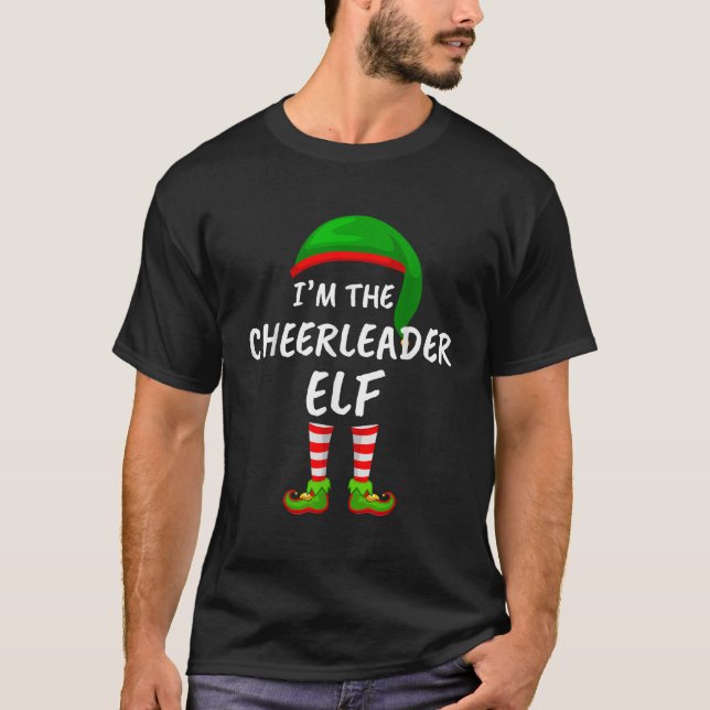 Matching Family Funny Ich bin der Cheerleader Elf  T-Shirt (Vorderseite)