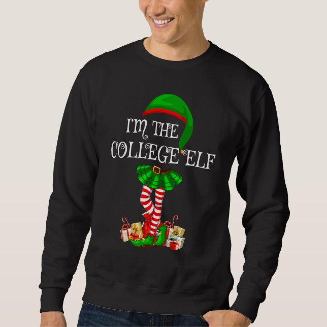 Matching Family Group I ist die Uni Elf Christma Sweatshirt (Vorderseite)