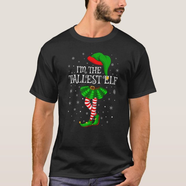 Matching Family Group Ich bin die größte Elf Chris T-Shirt (Vorderseite)