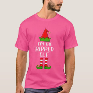 Matching Family Group Ich bin die "Ripped Elf Chri T-Shirt