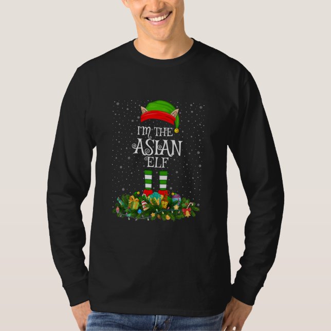 Matching Family Group I'm The Asian Elf Christmas T-Shirt (Vorderseite)