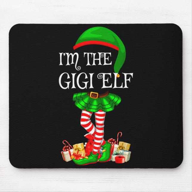 Matching Family Group I'm The Gigi Elf Christmas  Mousepad (Vorne)