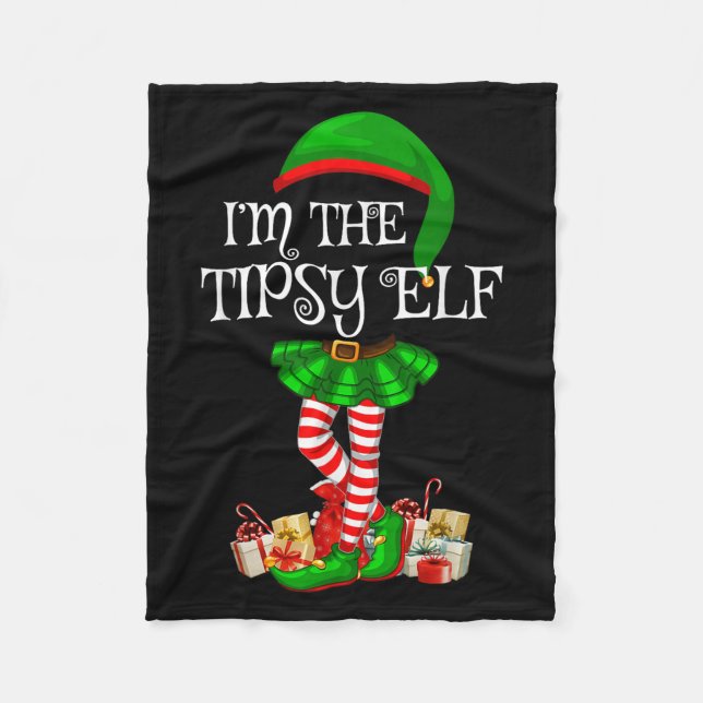 Matching Family Group I'm The Tipsy Elf Christmas  Fleecedecke (Vorderseite)