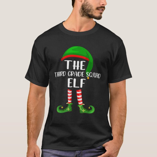 Matching Family Group The 3rd Grade Squad Elf Chri T-Shirt (Vorderseite)