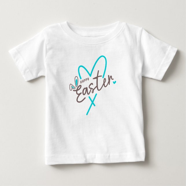 Matching Family Happy Oaster Baby T-shirt (Vorderseite)