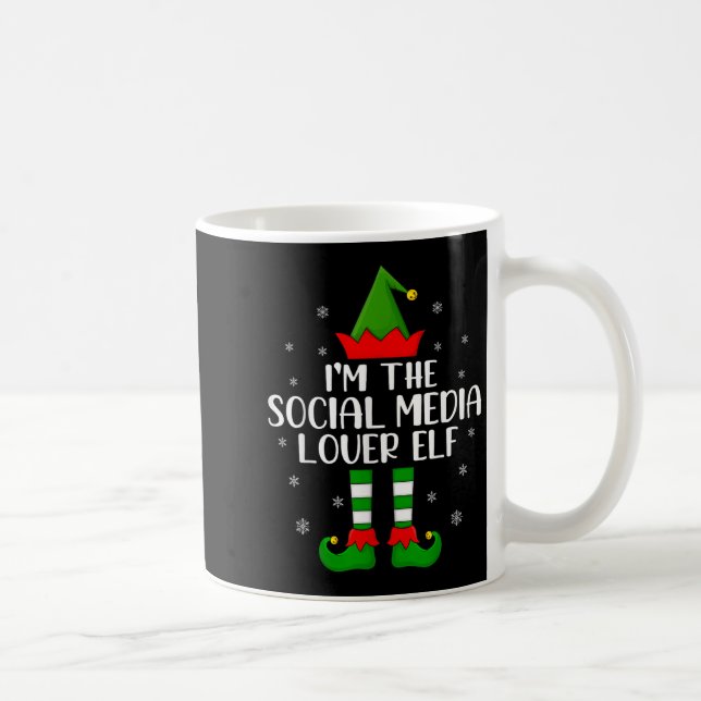 Matching Family I'm The Social Media Lover Elf Chr Kaffeetasse (Rechts)