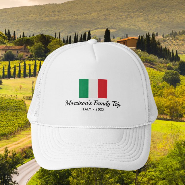 Matching Family Italien Trip Italienische Flagge C Truckerkappe (Von Creator hochgeladen)