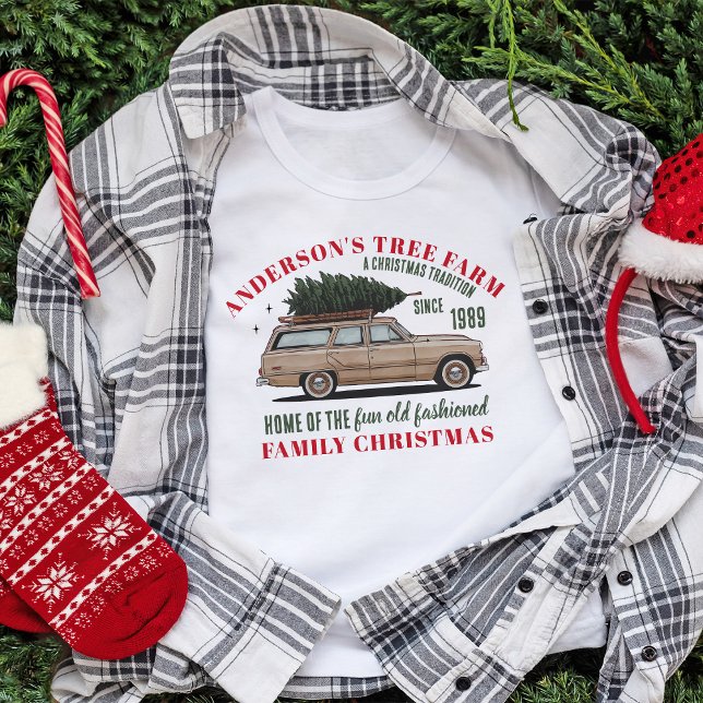 Matching Family Retro Christmas Tree Farm Shirt (Von Creator hochgeladen)