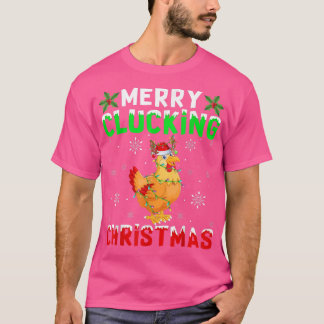 Matching Family Santa Chicken Merry Clucking Chris T-Shirt