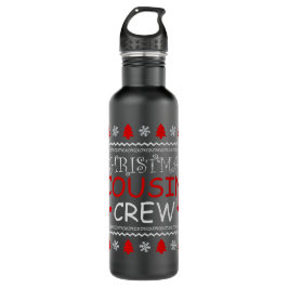 Matching Family Weihnachten Cousin Crew Edelstahlflasche