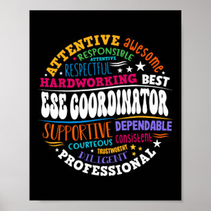 Matching First Day of School Ese Coordinator Extra Poster